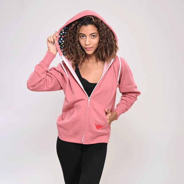 Independent Trading Contrast Draw Cord Full Zip (AFX90UNZ)