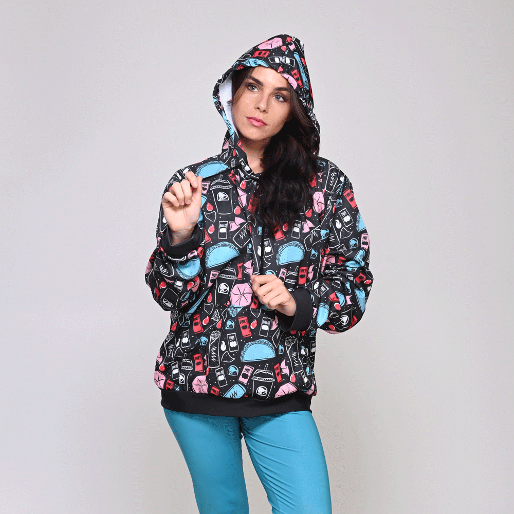 Allover Print Pullover Hoodie SH100 FPS Apparel