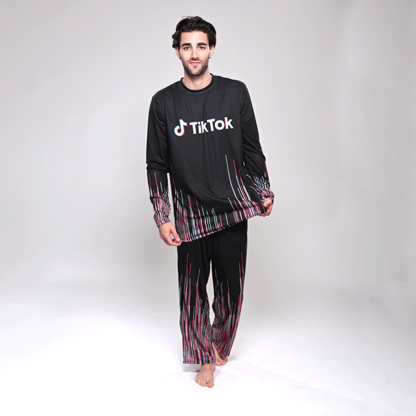 Allover Print Long Sleeve Lounge Set (SLS100)