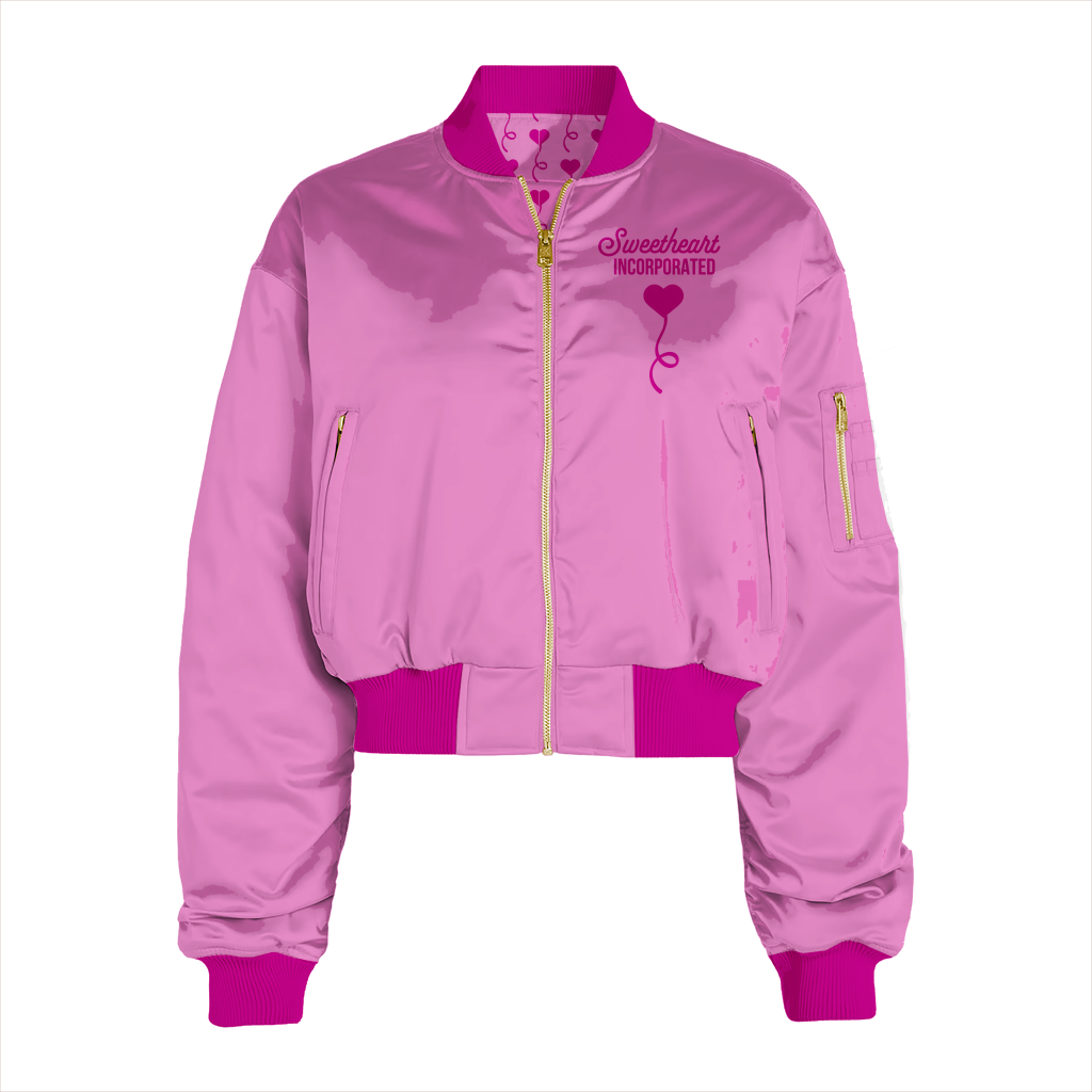 Ladies Classic Satin Bomber Jacket (CBJ200S) – FPS Apparel Ladies Classic Satin Bomber Jacket (CBJ200S) – FPS Apparel