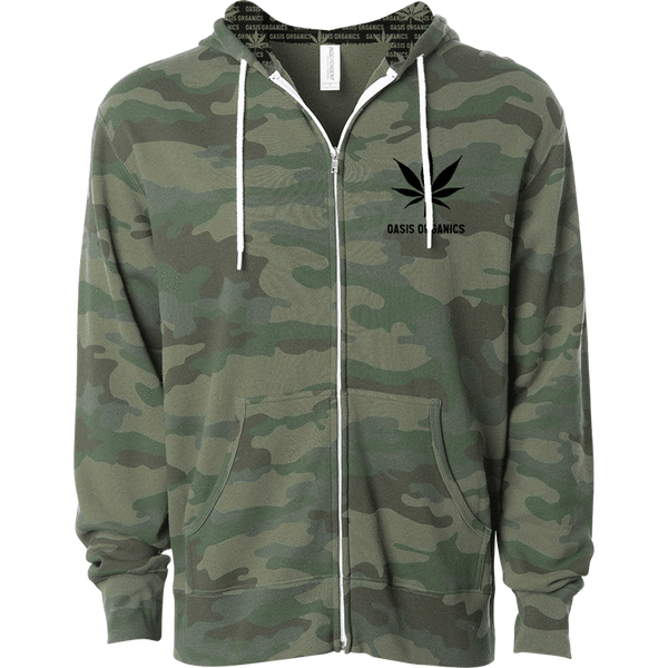 Independent Trading Contrast Draw Cord Full Zip (AFX90UNZ)