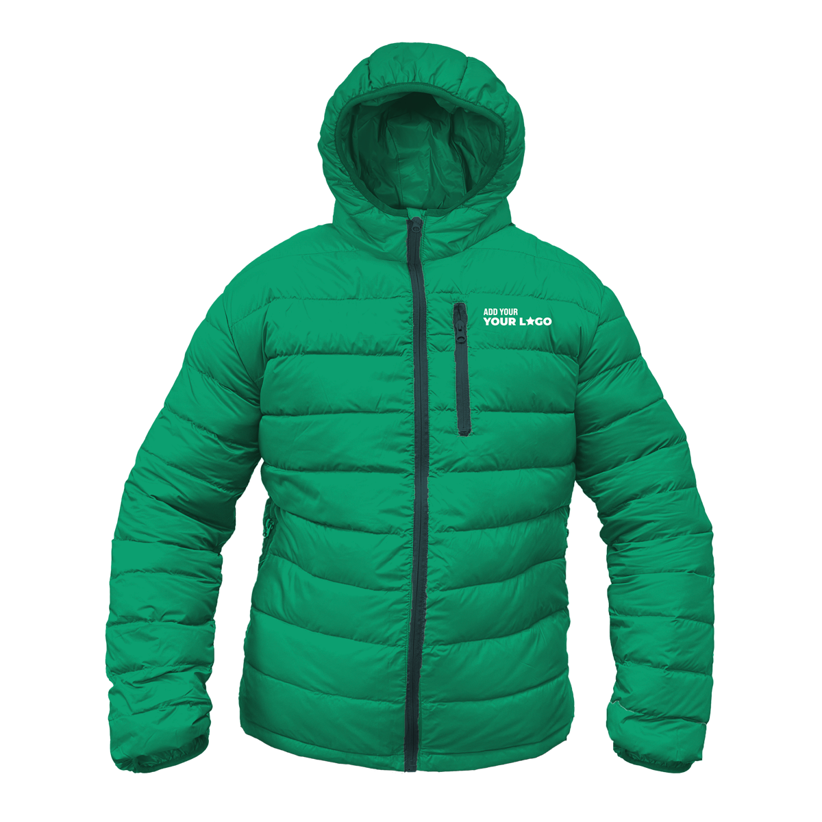 Stretch full zip hooded puffer jacket hotsell