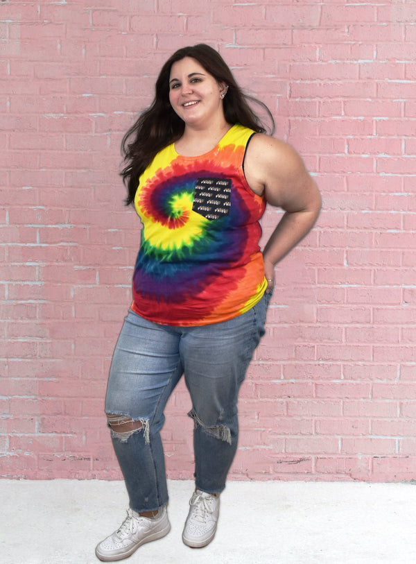 Pride Tie Dye Pocket Tank  (CT153-PD)