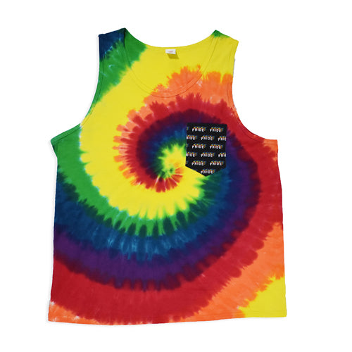 Pride Tie Dye Pocket Tank  (CT153-PD)